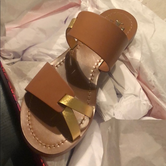 Tory Burch Ravello Slide Gold / Tan - Picture 4 of 4